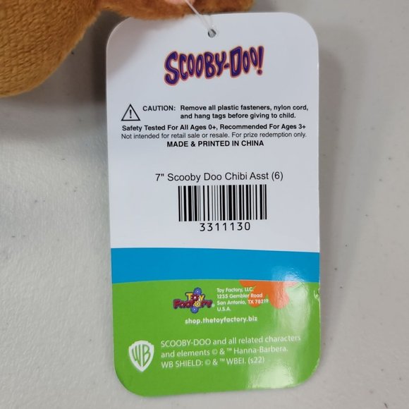 NWT Warner Brothers Scooby Doo Chibi Plush Brown 7" Big Head 2022 Toy Factory - Picture 9 of 12